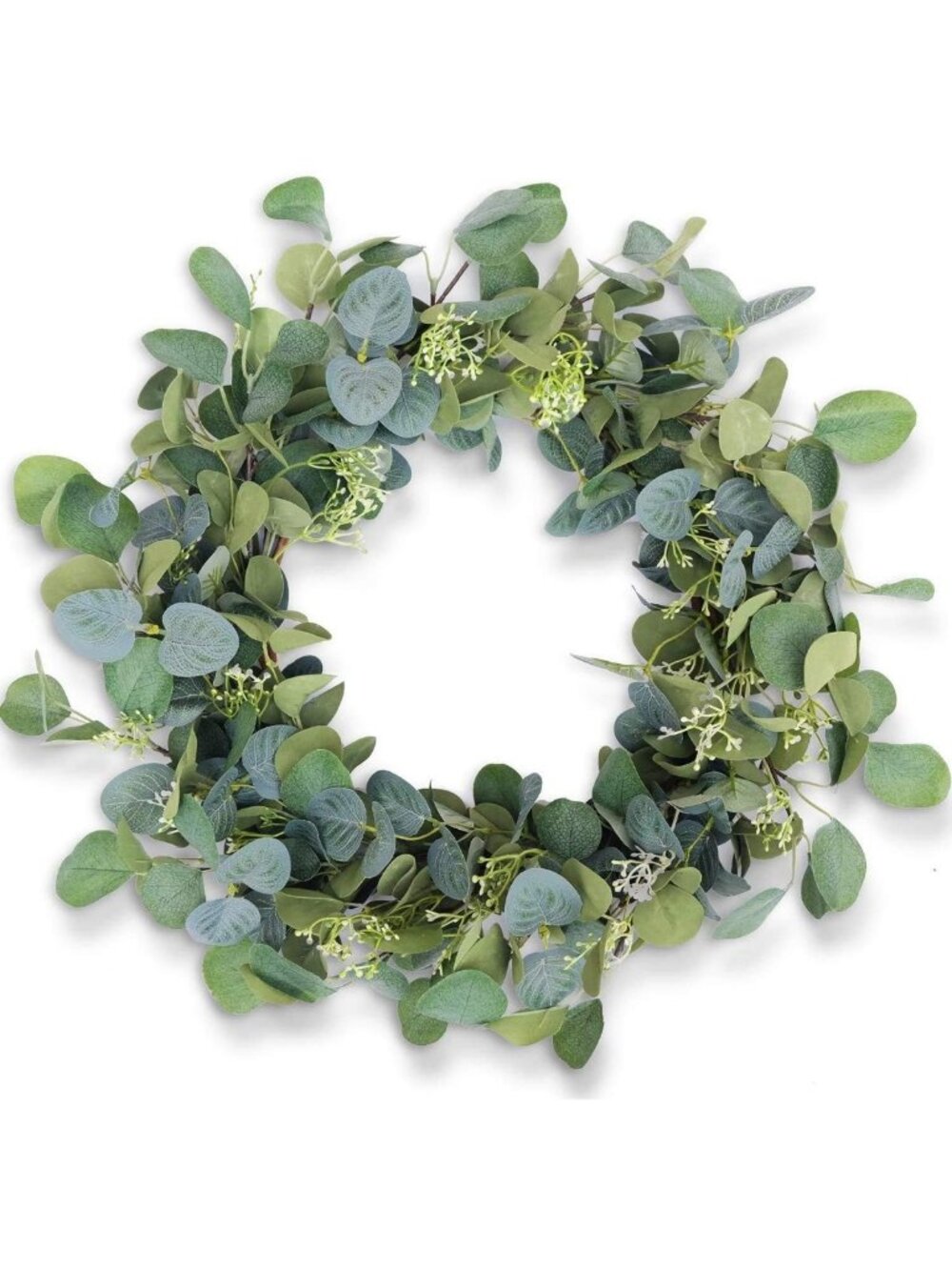 20” Handmade Eucalyptus Wreath for Front Door | Year-Round Greenery Decor